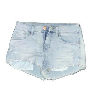 So High Rise Shortie Light Wash Denim Shorts Size 7